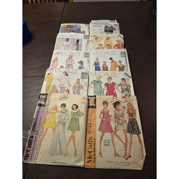 Lot of 10 Vintage‎ McCall's Patterns All cut not Checked for completeness - Picture 1 of 3